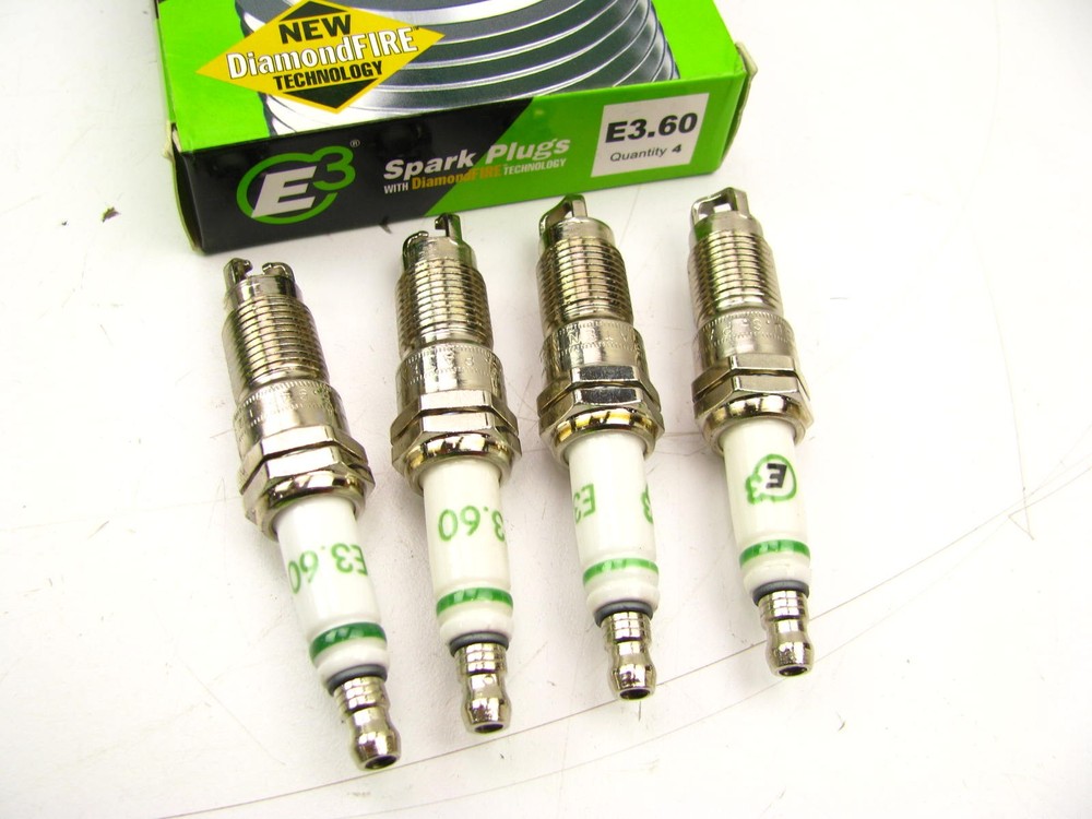 (4) E3 E3-60 Performance Spark Plug - 5/8" Hex 0.708" Reach 14mm Thread Diameter