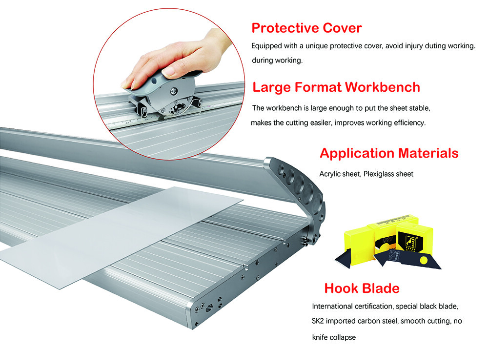 51" Large Formate Cutter Machine Portable for Acrylic Plexiglass Sheet Cutting