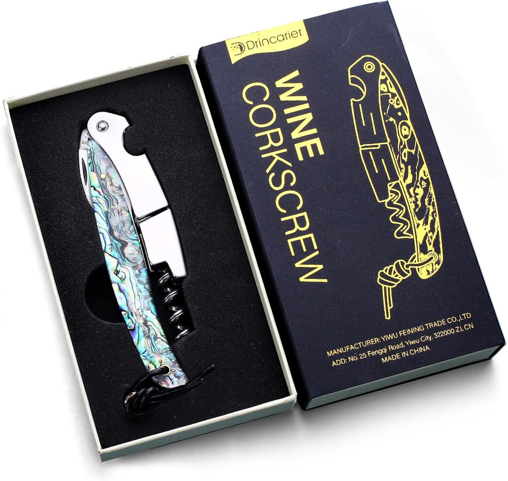Shell Handle Waiter Corkscrews-Wine Openers,Corkscrew Bottle Openers,3-In-1 Wine
