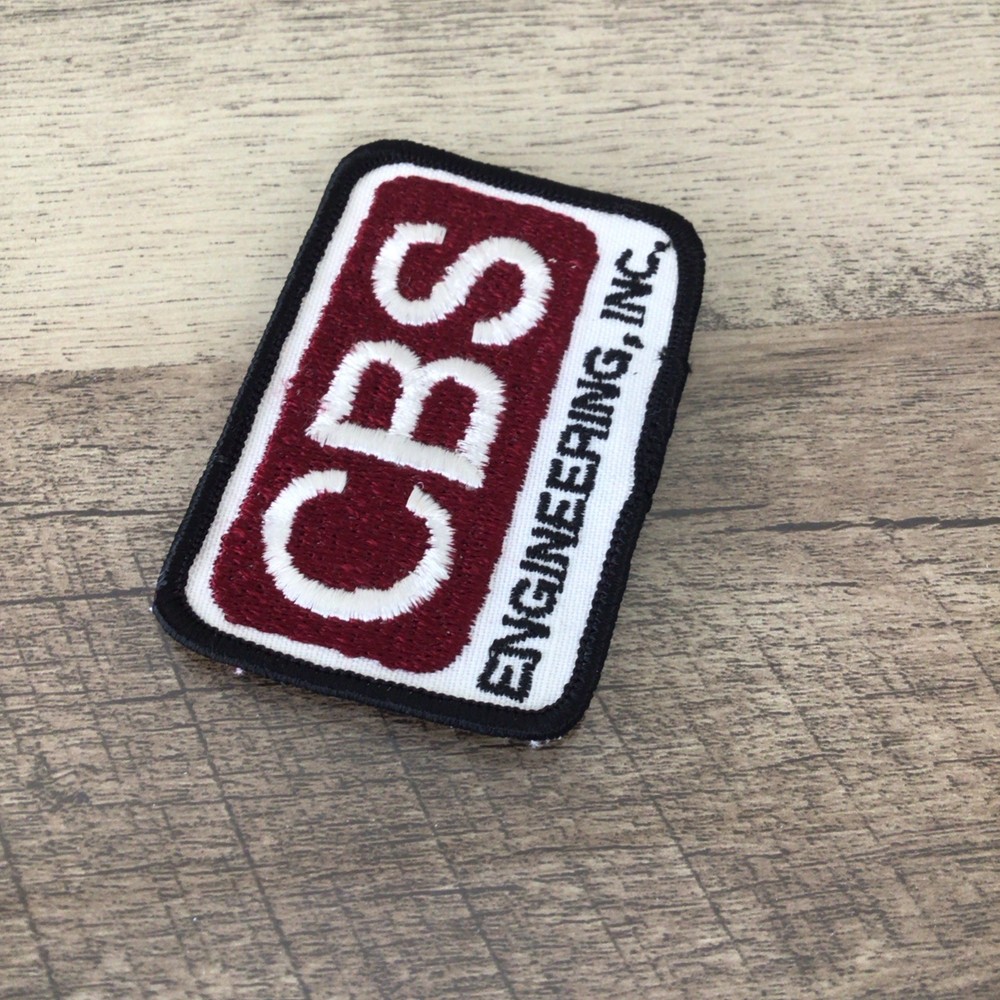 Vintage CBS ENGINEERING, INC. Embroidered Patch Advertisement NOS