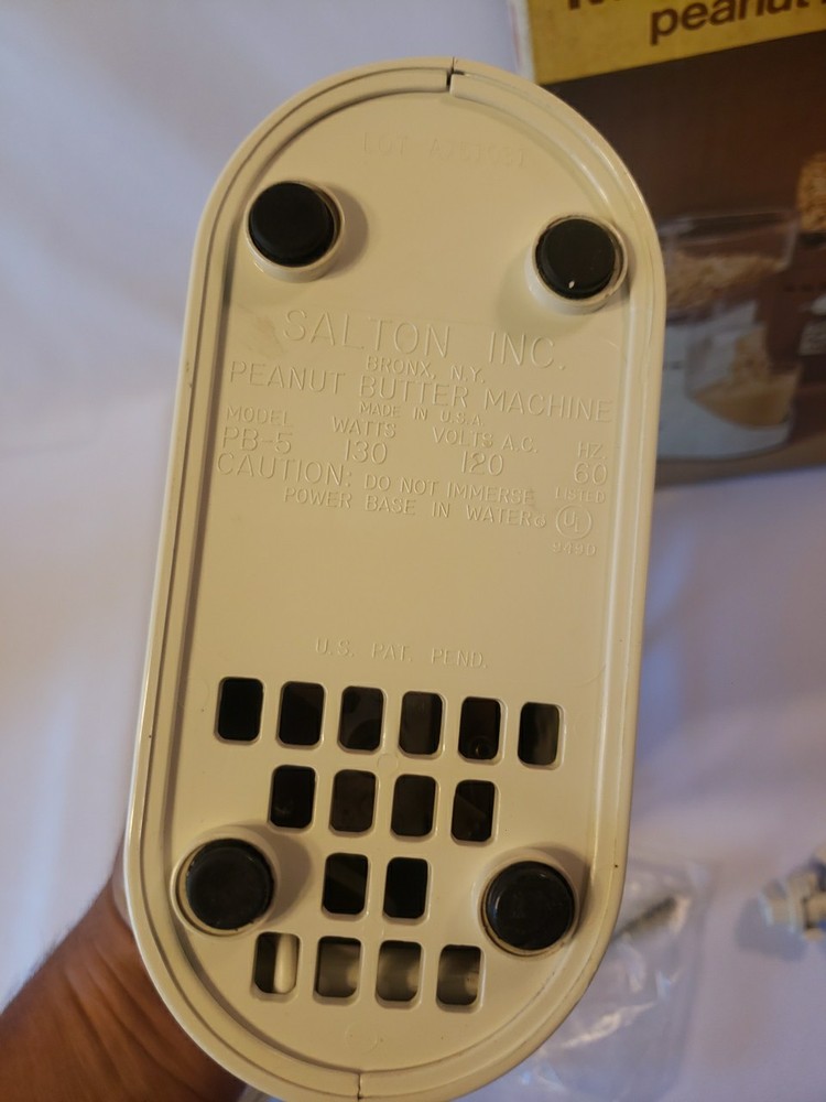 Salton PB-5 Peanut Butter Machine Maker -- Read Description