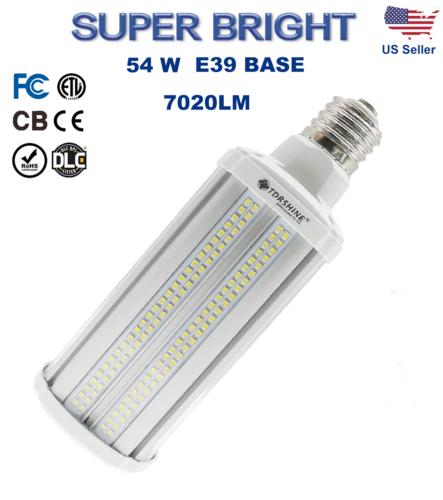 400 W Eqt LED Corn Light Bulb 54W 7020Lm 5000K E39 Large Base Super Bright