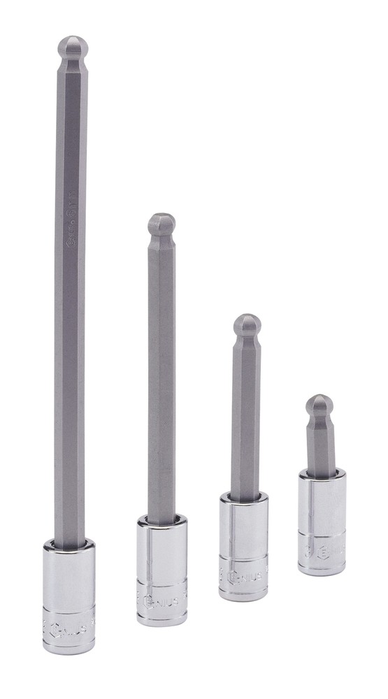 Genius Tools 1/4" Dr. 5/32" Wobble Hex Bit Socket, 45mmL - 208+5110