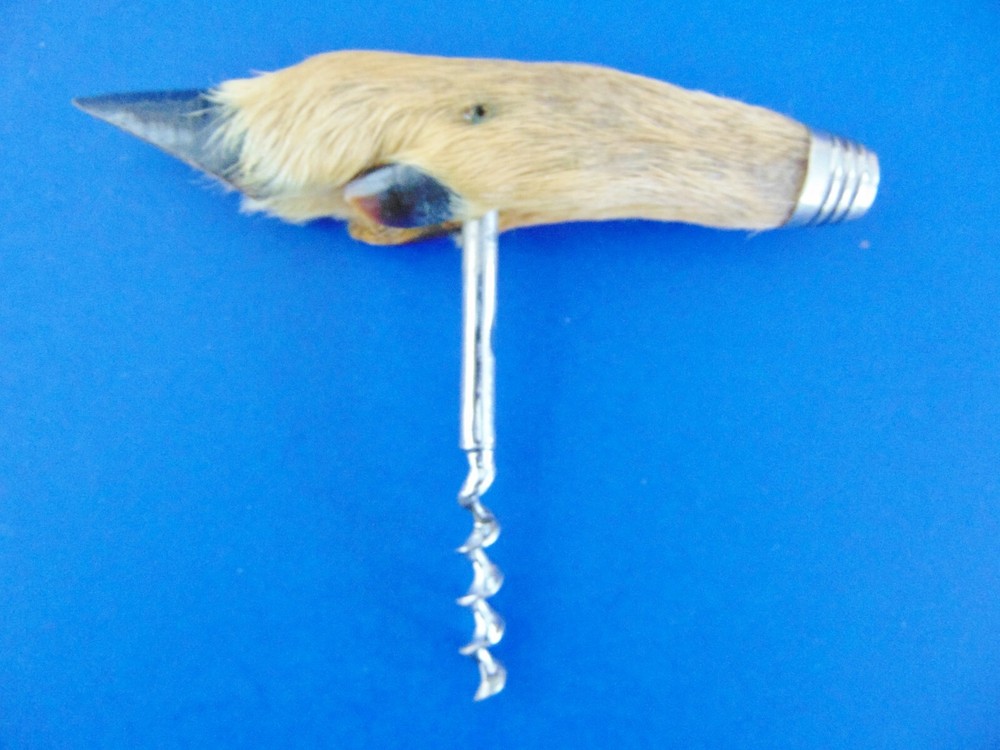 Vintage Deer Hoof Corkscrew