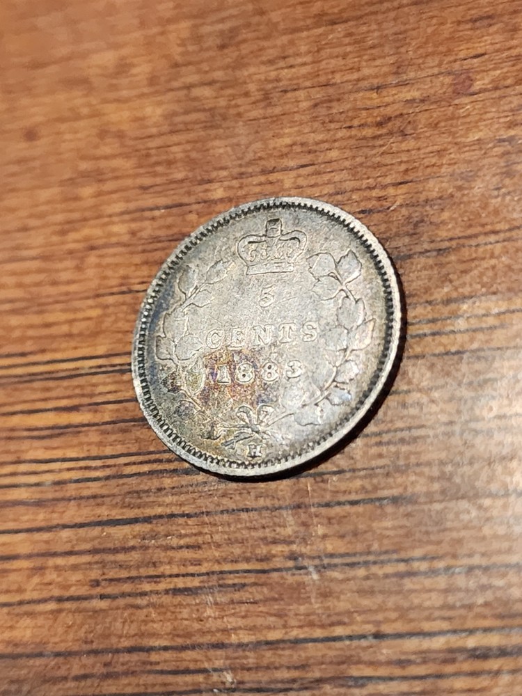 1883H Canada 5 Cents Silver Coin