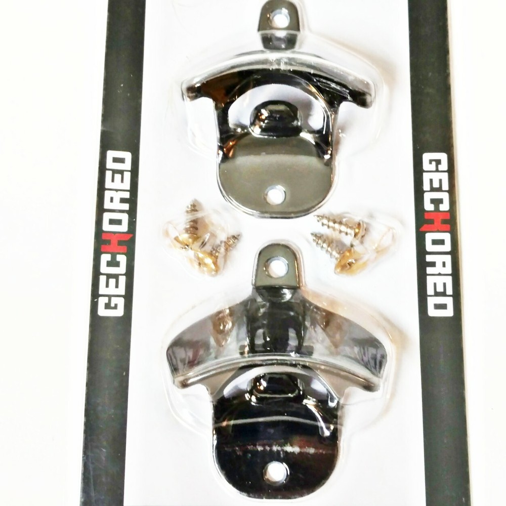 Geckored Black Nickel Wall Mounted Bottle Openers 2-pack