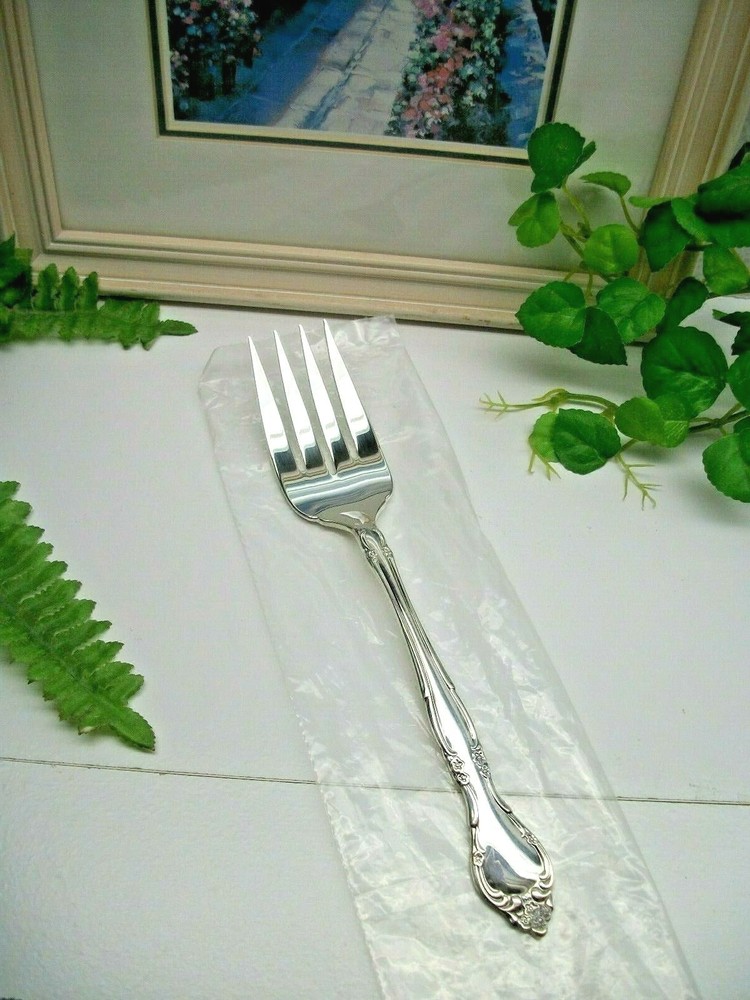 Oneida Community  AFFECTION Silverplate  Cold Meat Serving Fork   NEW  1960