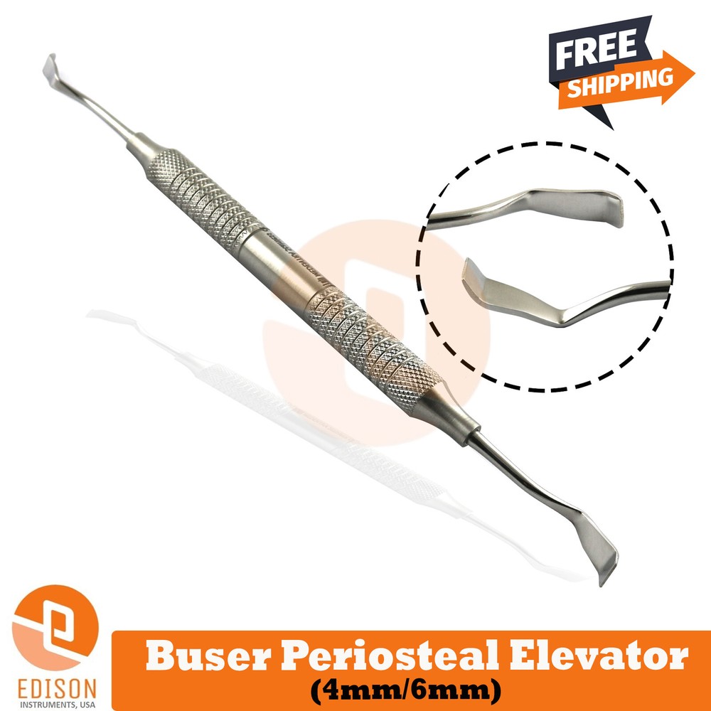 Surgical Periosteal Molt #4 Modified Buser Chisel 4mm-6mm Seldin Elevators Set