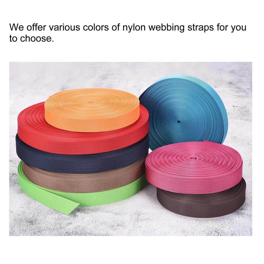 Flat Nylon Webbing Strap 2 Inch 50 Yards White for Backpack