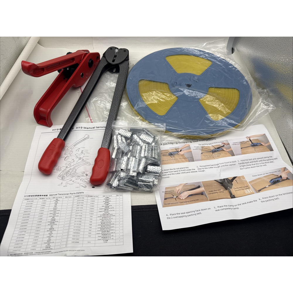 Banding Strapping Kit - Pallet Packaging Strapping Tool with Sealer Tools *READ