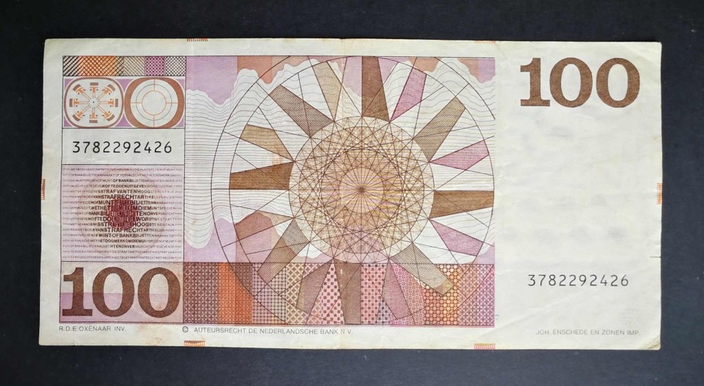 Netherlands 100 Gulden 1970 F+