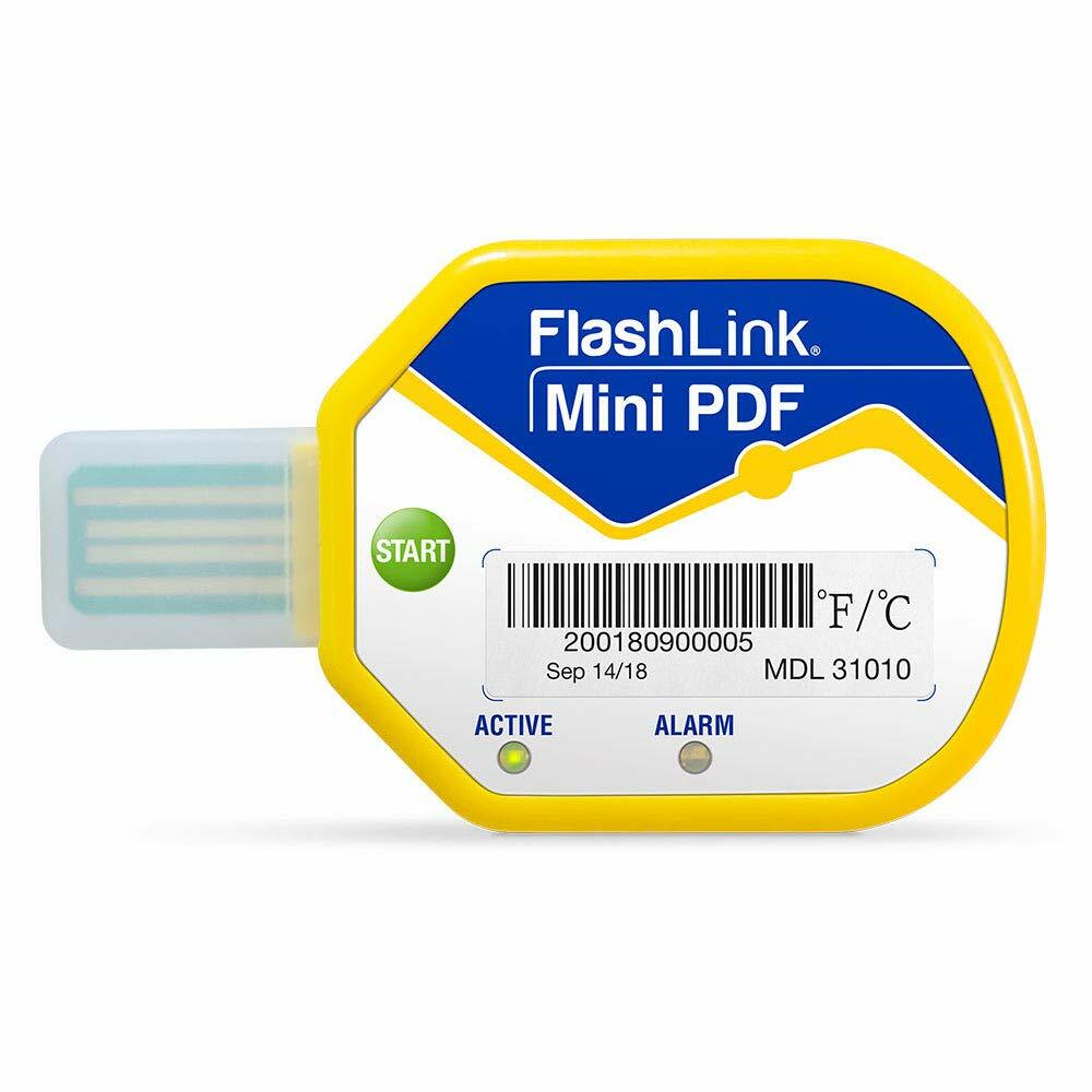 DeltaTrak FlashLink® 31010 Mini PDF In-Transit Temperature Data Logger 10-Pack