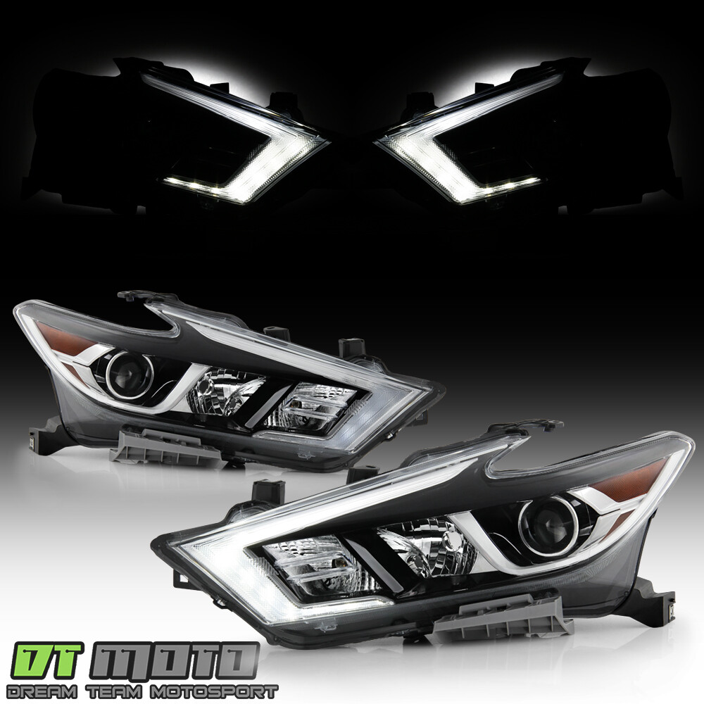 For 2016-2018 Maxima S|SL|SV LED DRL Projector Headlights Headlamps Left+Right