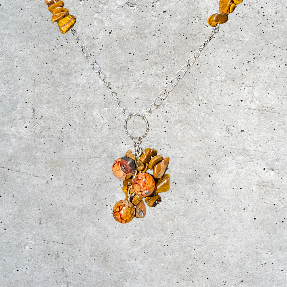 Natural Brown Stone Necklace