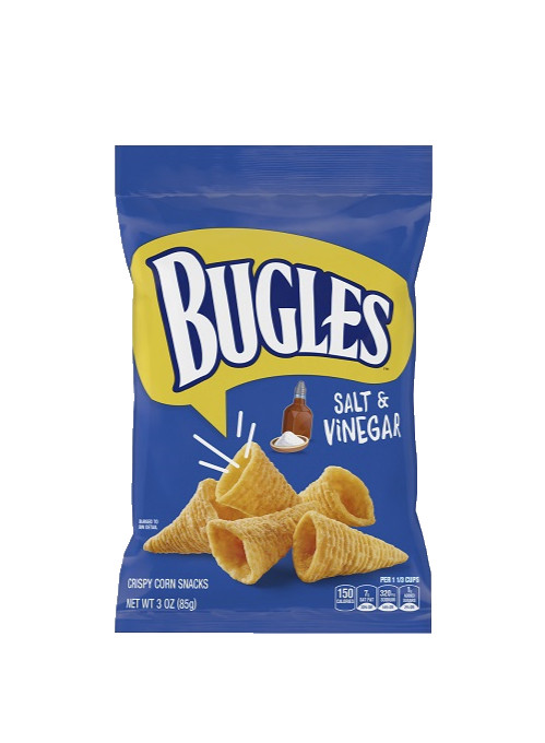 3x Bags Bugles Salt & Vinegar Bugles - 3oz Each