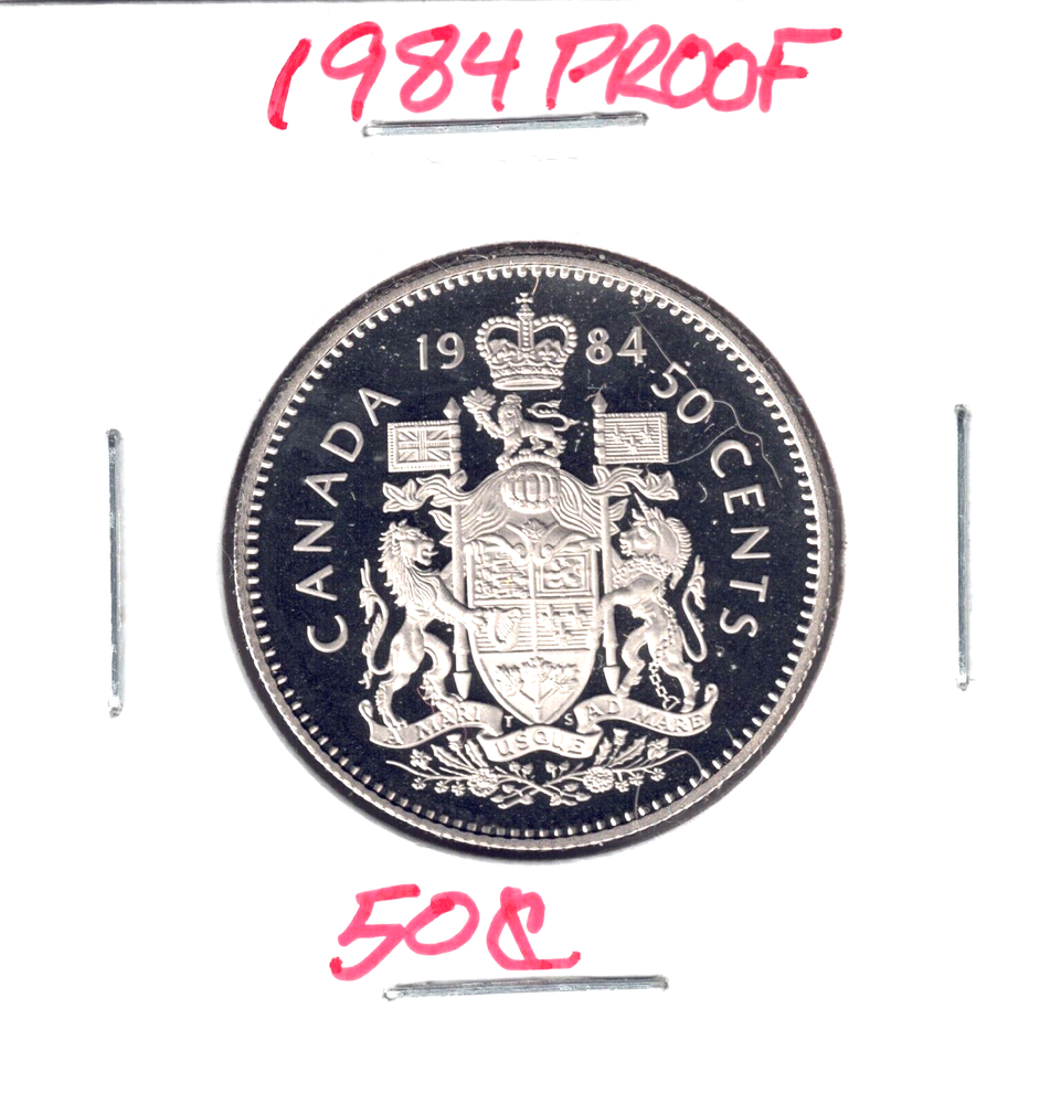 1984 Canada 50 cent PROOF. Not certified. Canada half dollar