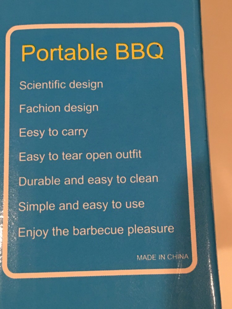 Portable barbeque grill