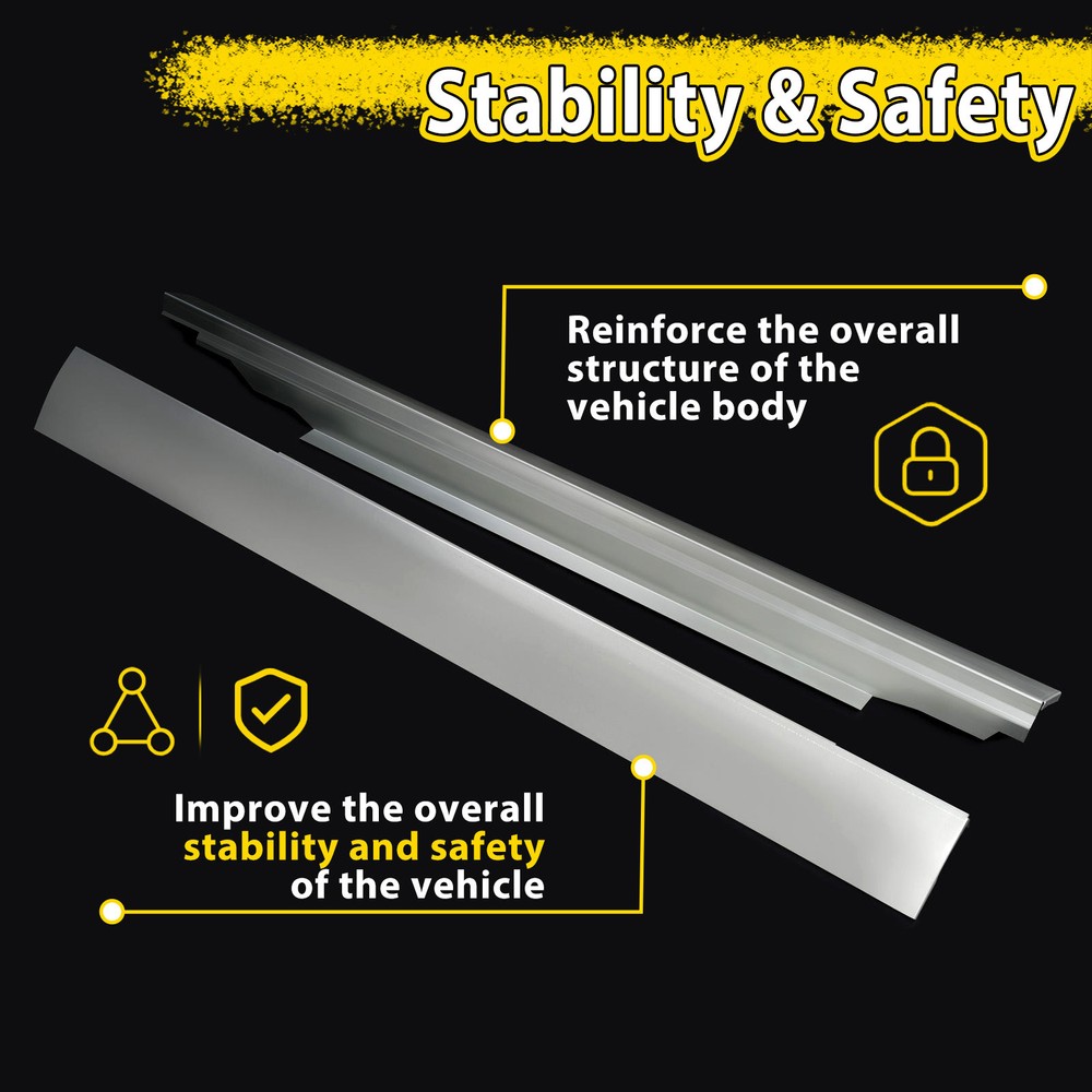 For Chevy Express / GMC Savana 1996-2014 Front Door Outer Rocker Panel Pair