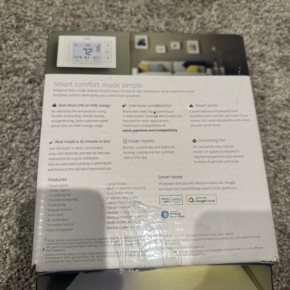 Emerson Sensi Smart Programmable Thermostat - White (ST55)