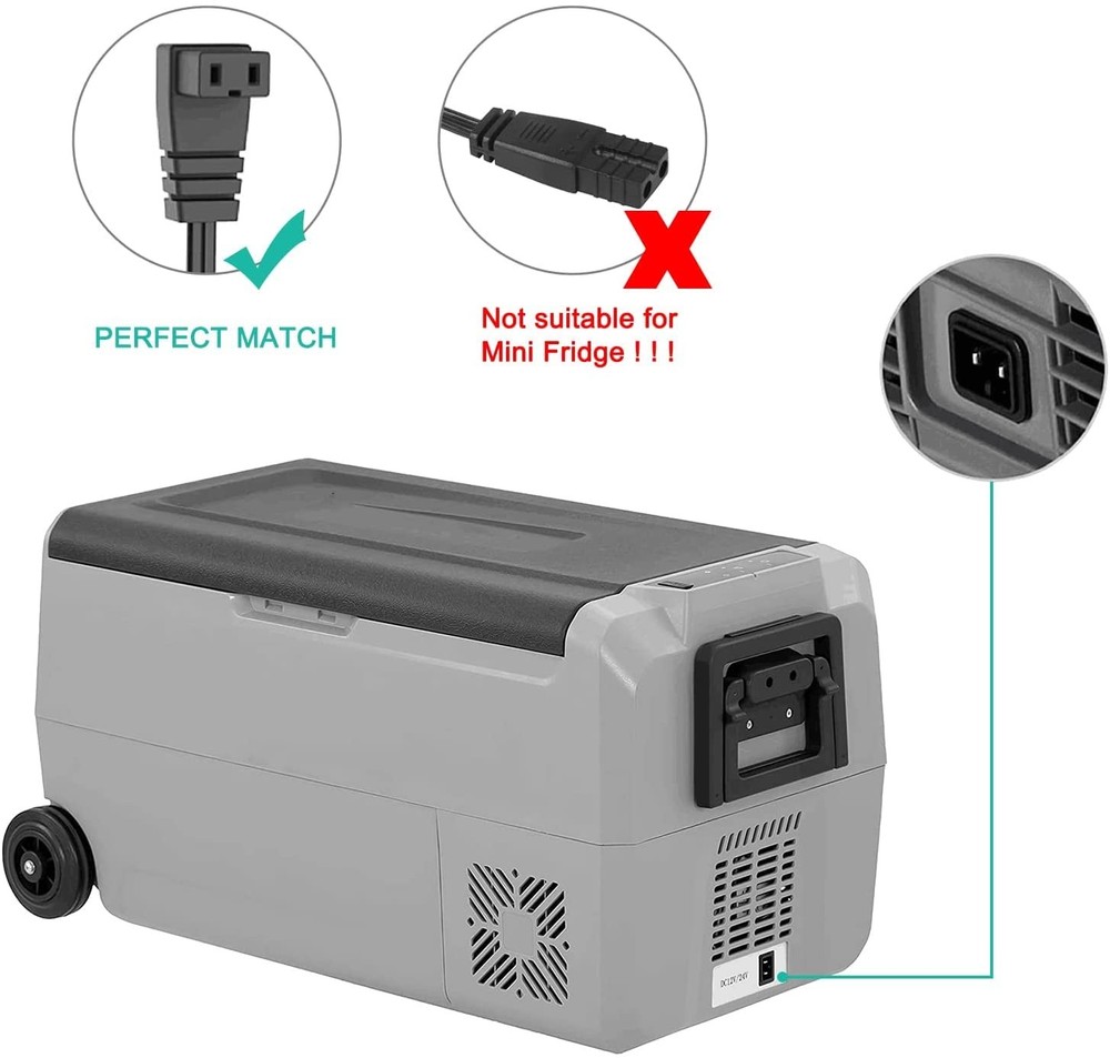 Car Fridge Cigarette Lighter Plug compatible with Alpicool Dometic ARB ICECO ...