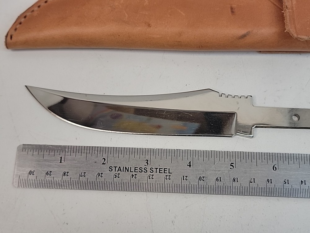 unfinished fixed skinner knife