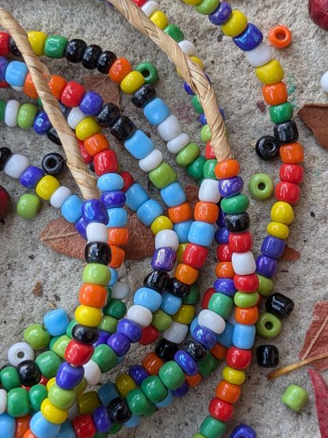 African Glass Beads -4 Strands [76753]