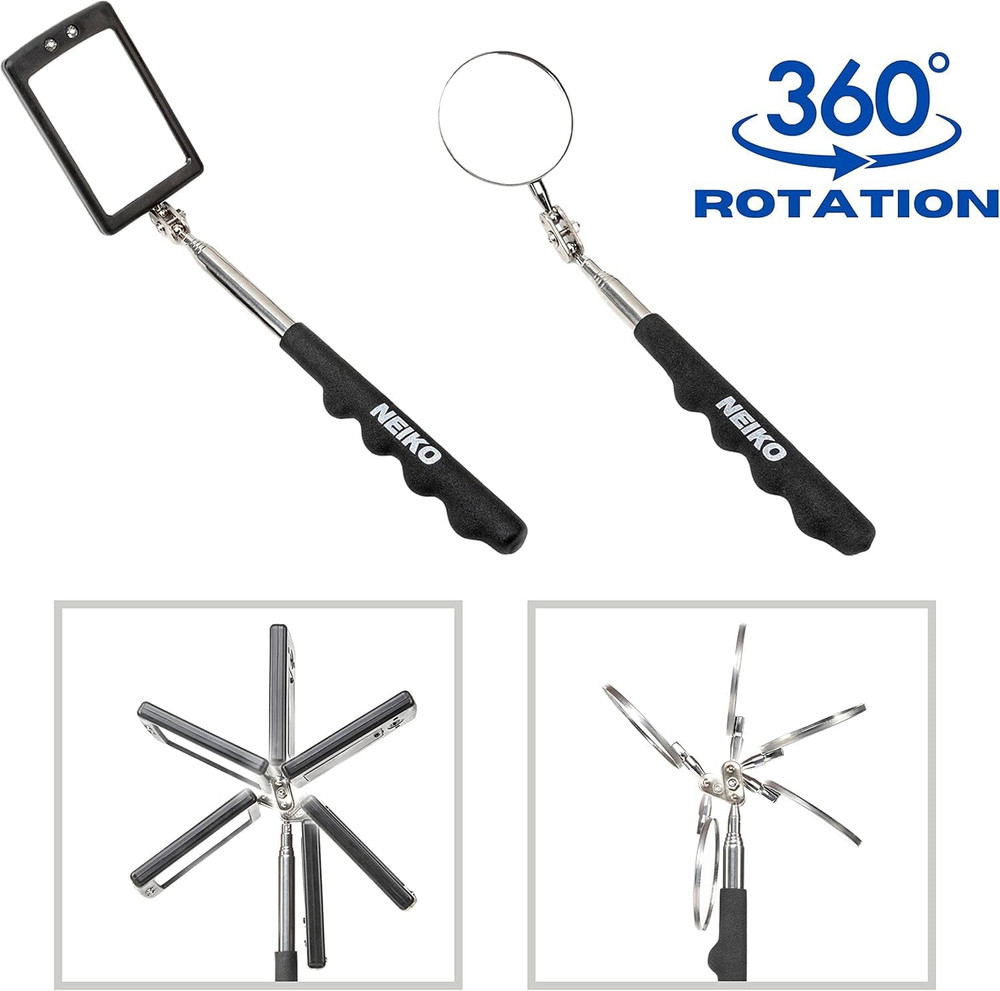 20736A (6) Piece Set, Magnetic Tool & Telescoping Mirror Set, Adjustable Telesco
