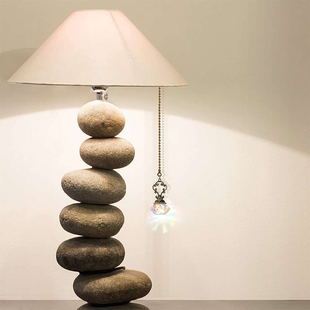 4 Pieces Artificial Crystal Ceiling Fan Pull Chains Pull Chain Extension7752