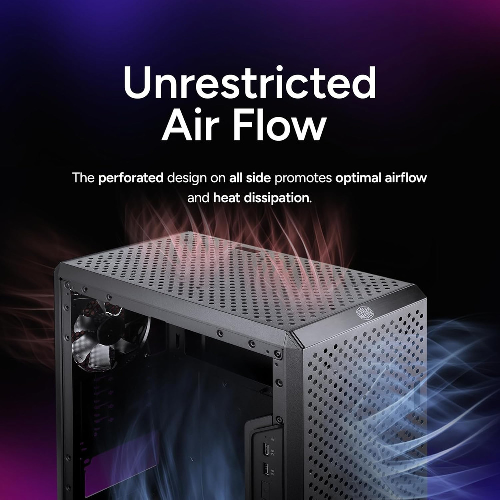 Masterbox Q300L Micro-Atx PC Case – Compact Matx Computer Case with Magnetic Dus