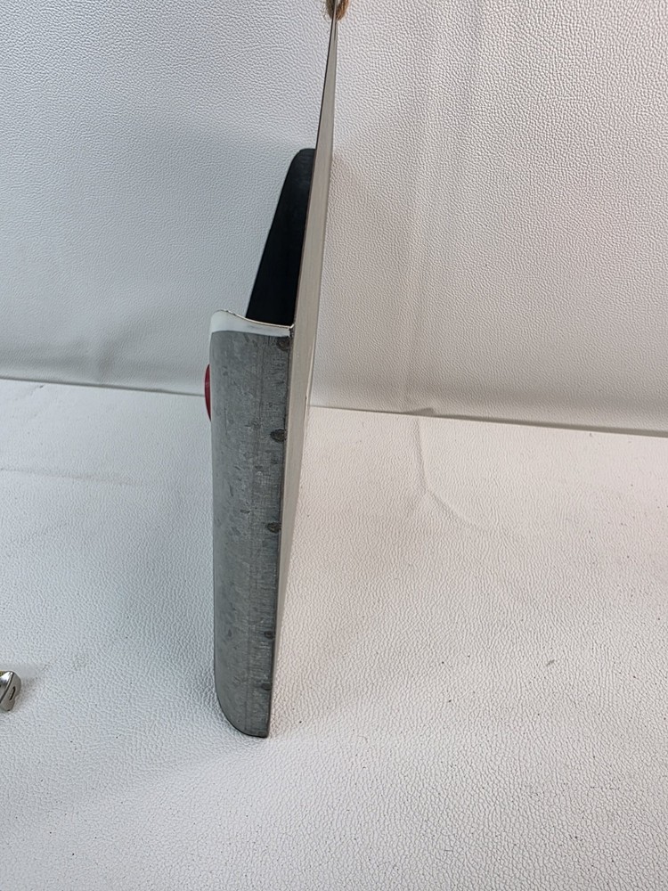 Primitive Galvanized Metal Wall Hanging Envelope Mail Holder Cottagecore