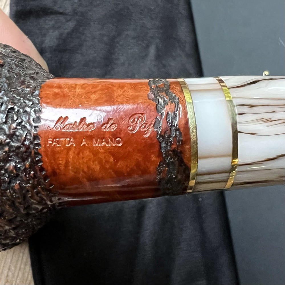 Mastro De Paja Gladiator Spartacus #5 Chubby Author Rusticated Briar Pipe New