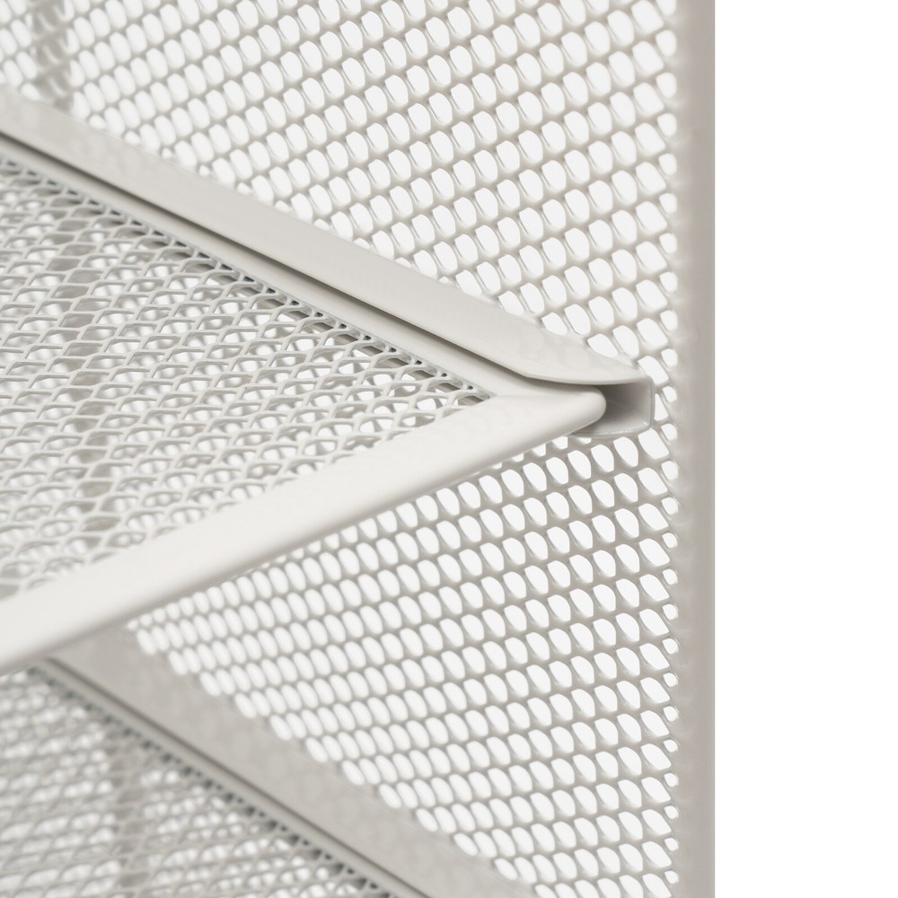 White Desktop Literature Organizer Mesh Paper Organizer Desktop File Organizer