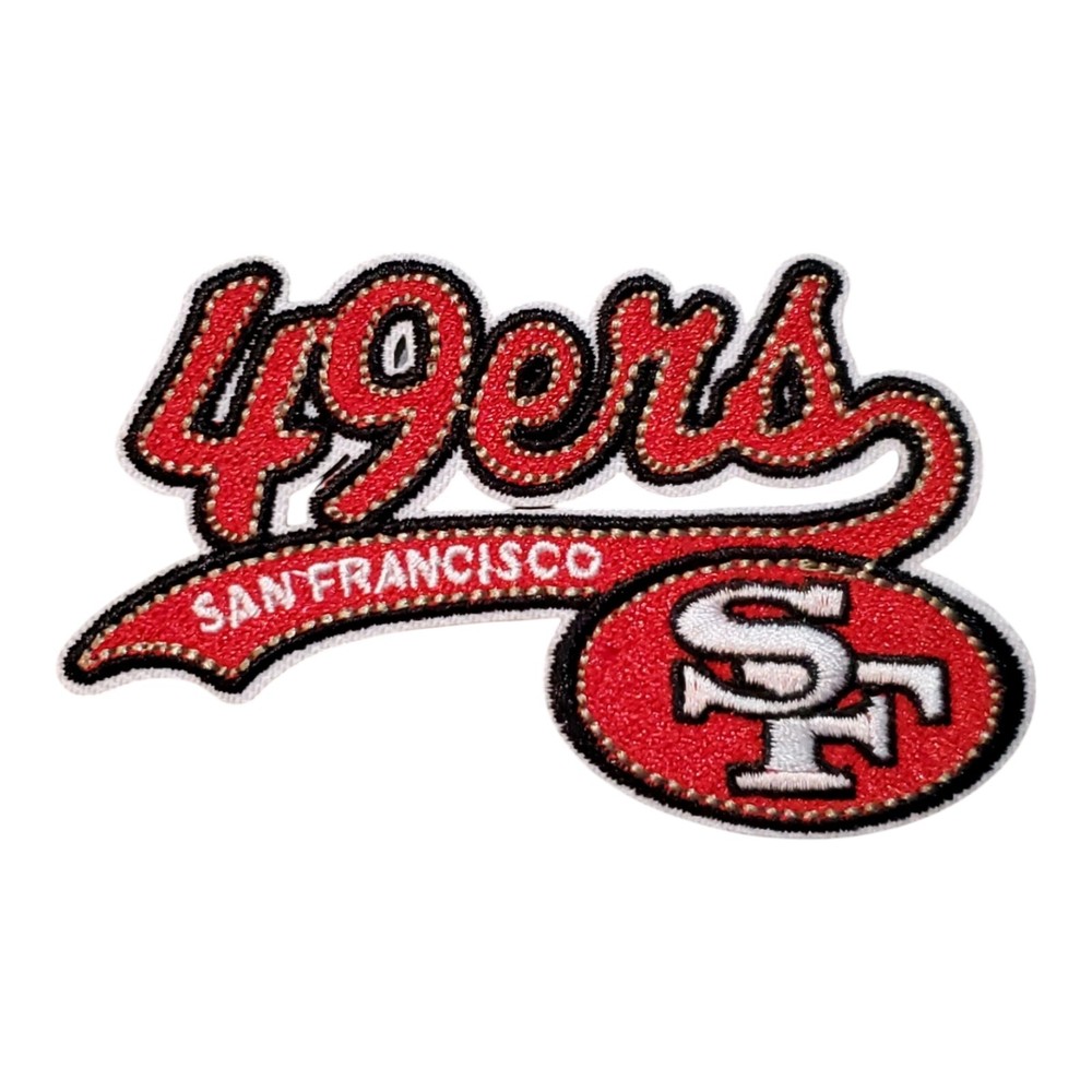 San Francisco 49ers Vintage Style Script Patch. Embroidered. Iron On. 3.5"x2.5"