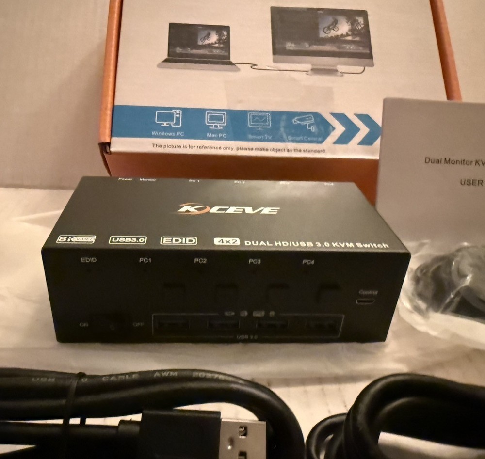 Dual HD USB 3.0 KVM Switch 4x2