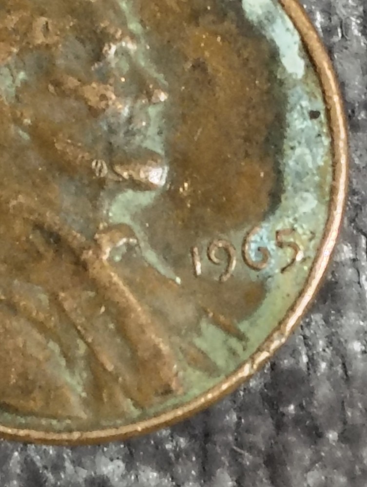 1965 No Mint Mark Penny-Circulated