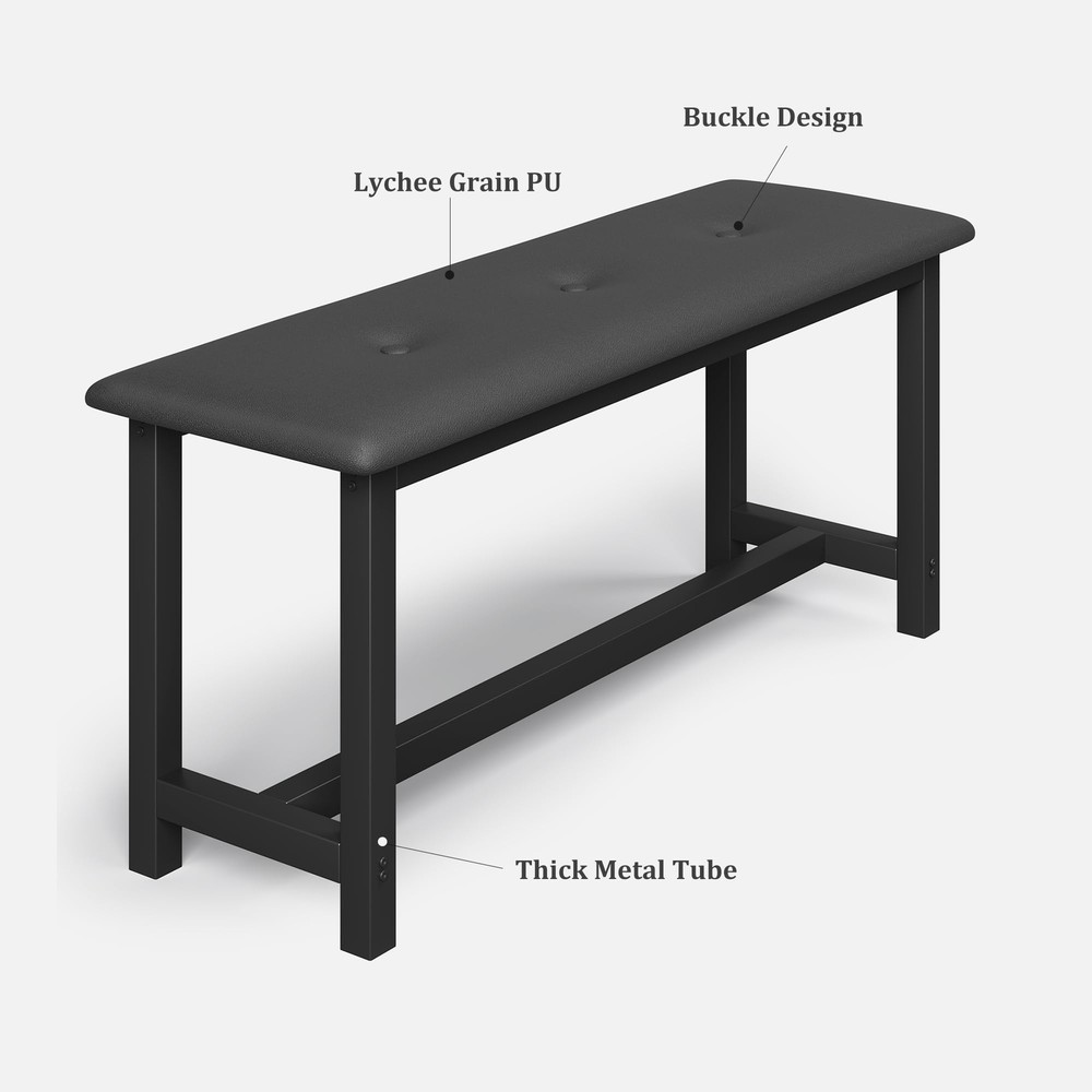 New Dining Table Set for 4 Kitchen Table and 2 Benches, Drawers ,Wine Rack ，Grey
