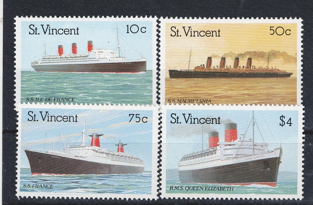 St. Vincent  Cruise Ships set 1982 MNH A-6
