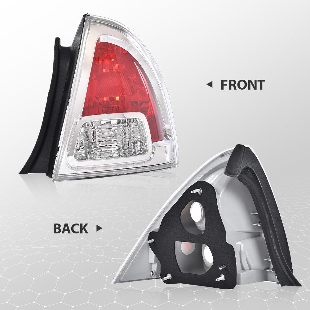 2Pc Tail Light Set Fit For 2006-2009 Ford Fusion Chrome Left and Right Side