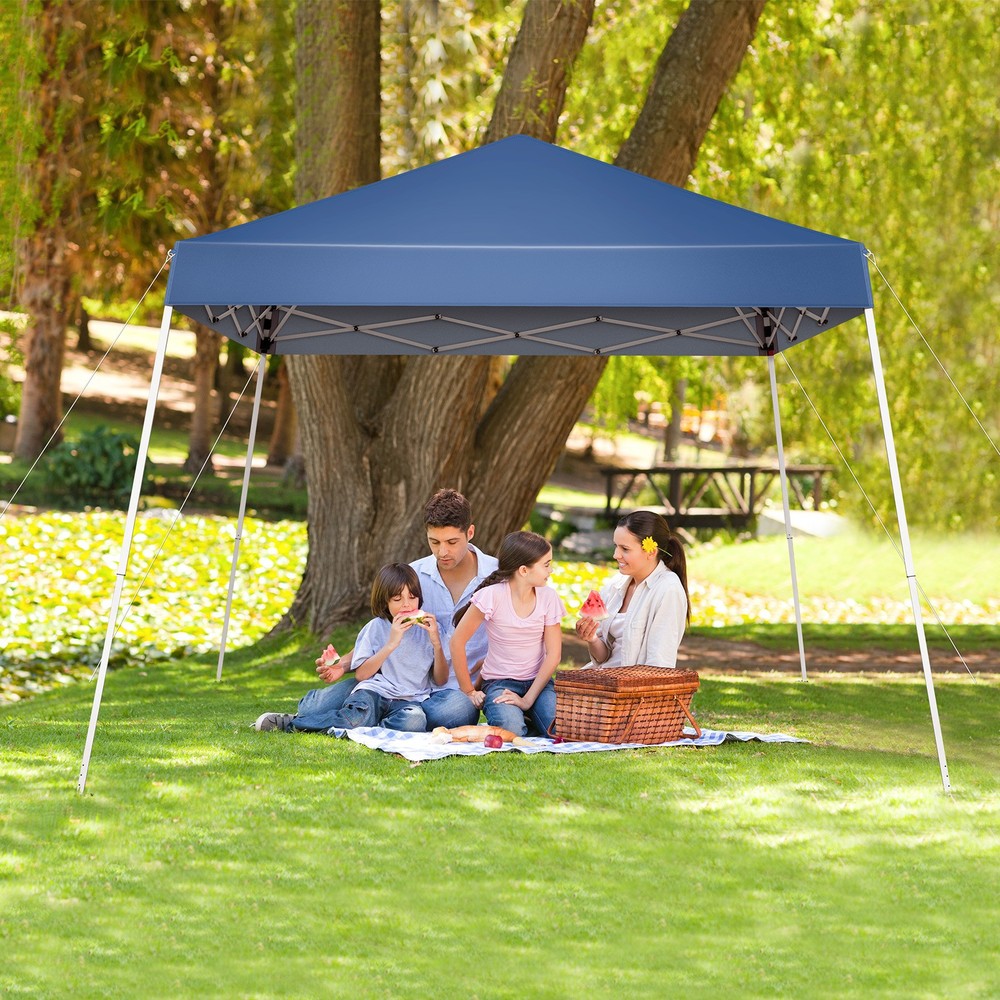 8*8ft Portable Home Use Waterproof Folding Tent Blue