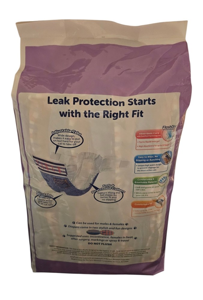 Hartz Comfitables Cat Diapers Size M/Medium 16 Count