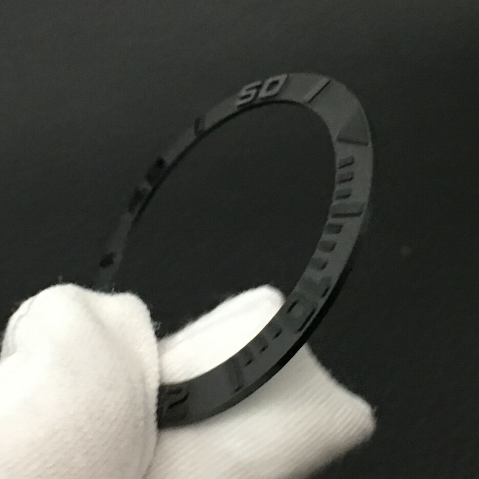 1PCS Frosted 38mm Black Ceramic Bezel Inserts Watch Accessories Replacement