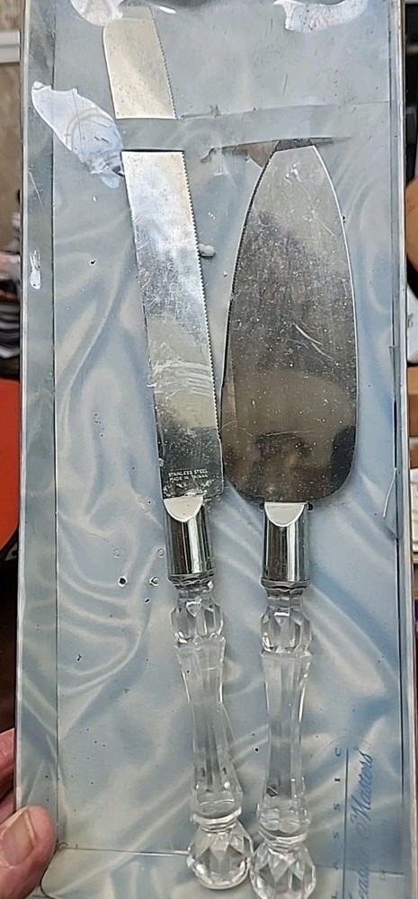 Treasure Masters Gold Glitter  Wedding Knife And Server Set