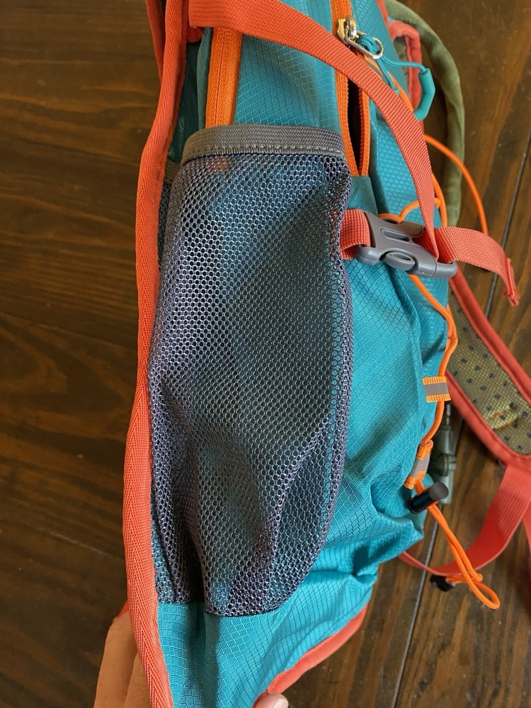 Hydration Backpack Hiking Cycling Adjustable Straps Green Orange