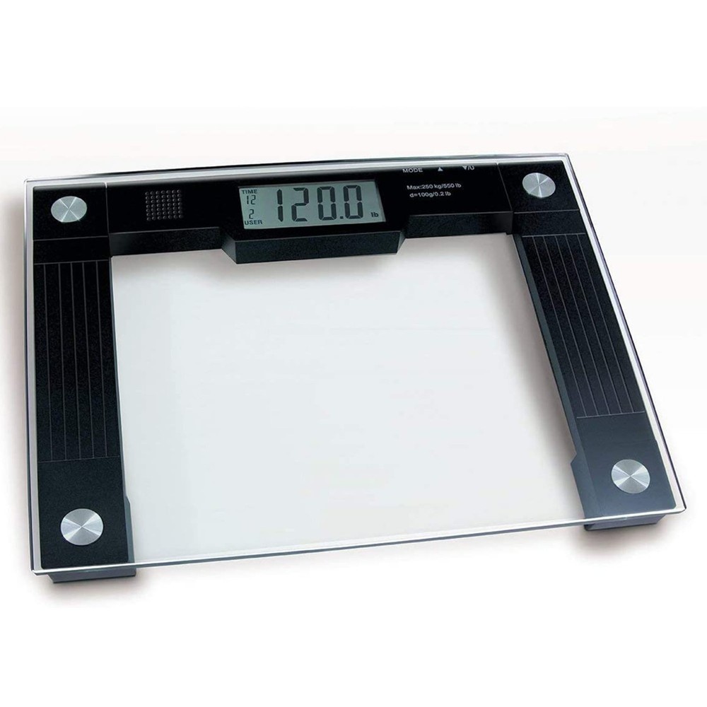 Ideaworks Extra Wide Talking Scale Voice & Digital Display Bathroom Scale