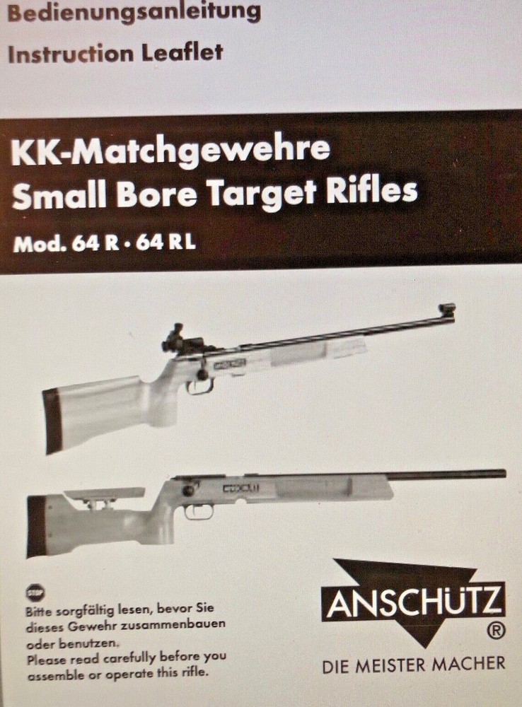 ANSCHUTZ NORTH AMERICAN FIREARMS Owners Operators User Manual