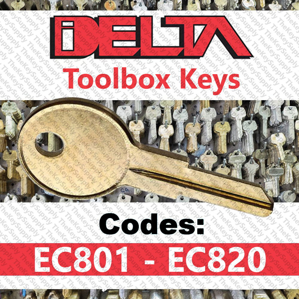 Delta Tool Box Key Cut to Your Code EC801 - EC820