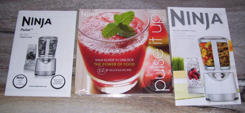 Ninja Kitchen System Pulse BL205 Owners Manual and Cookbooks