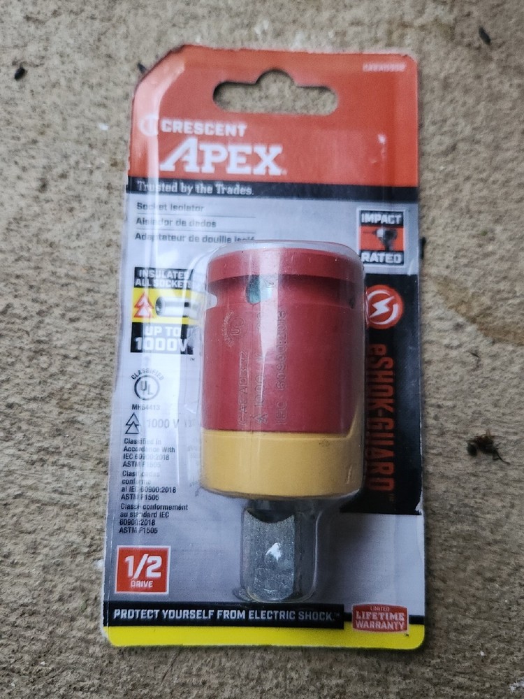 Crescent APEX eSHOK-GUARD Socket Isolator 1/2'' x 2-1/2''