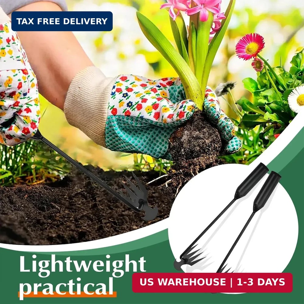 fugit Weed Puller Tool Garden Weed Pulling Tool- 15.7" Portable Garden Weeder, 4