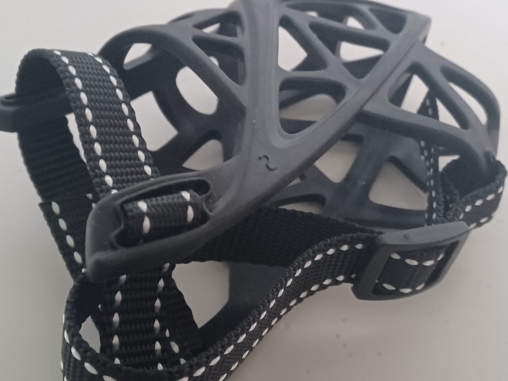 Adjustable Silicone Dog Muzzle No Bite Caged Mouth Mesh Cover Size 2 Small